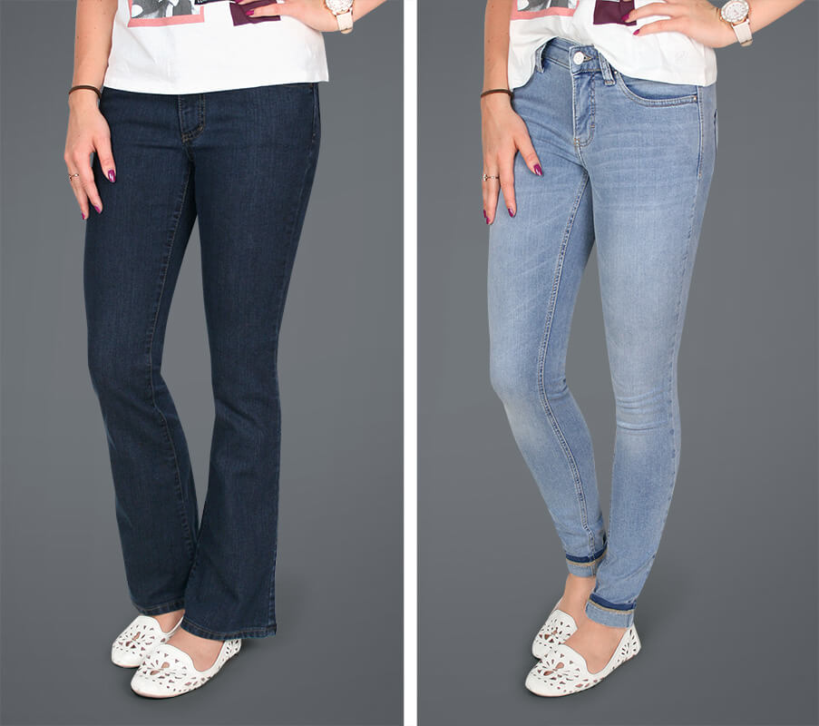 Vergleich Bootcut Jeans oder Skinny Jeans