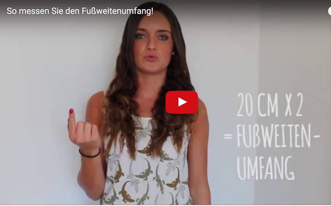 Wie messe ich den Fussweitenumfang