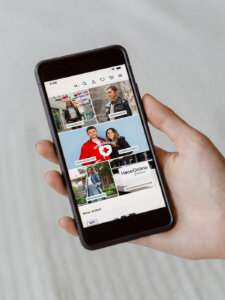 Smartphone zeigt HoseOnline App