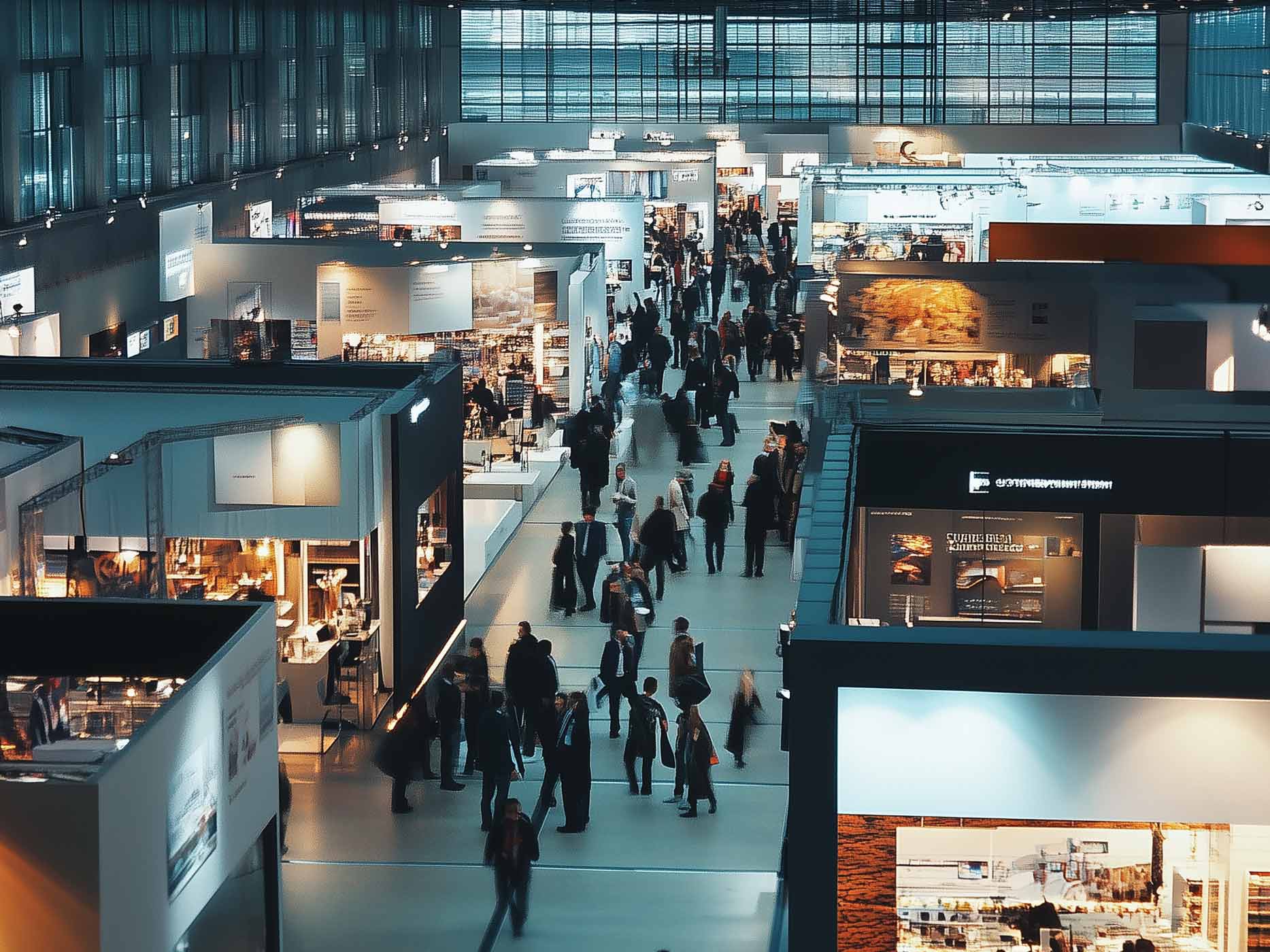 Menschen auf einer Messe