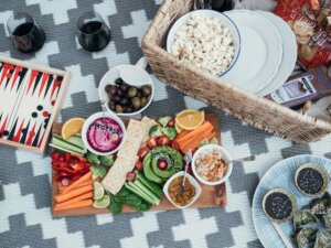 Ein Bildausschnitt von einem Picknick.
